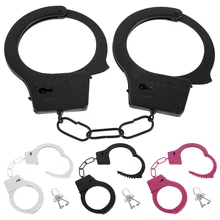 Menottes en métal pour enfants, jouets de fête avec clés, accessoires de Costume de Cosplay
