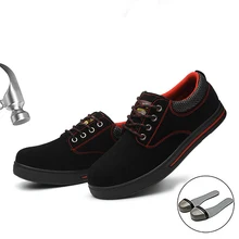 Мужская защитная обувь, обувь со стальной головкой, защитная обувь, легкая Противоударная рабочая обувь, для мужчин и женщин