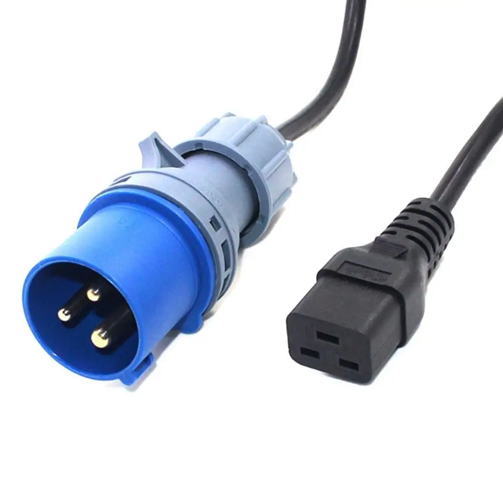 Штепсельная Вилка IEC316P6 к шнуру питания IEC320 C19 промышленный сверхмощный