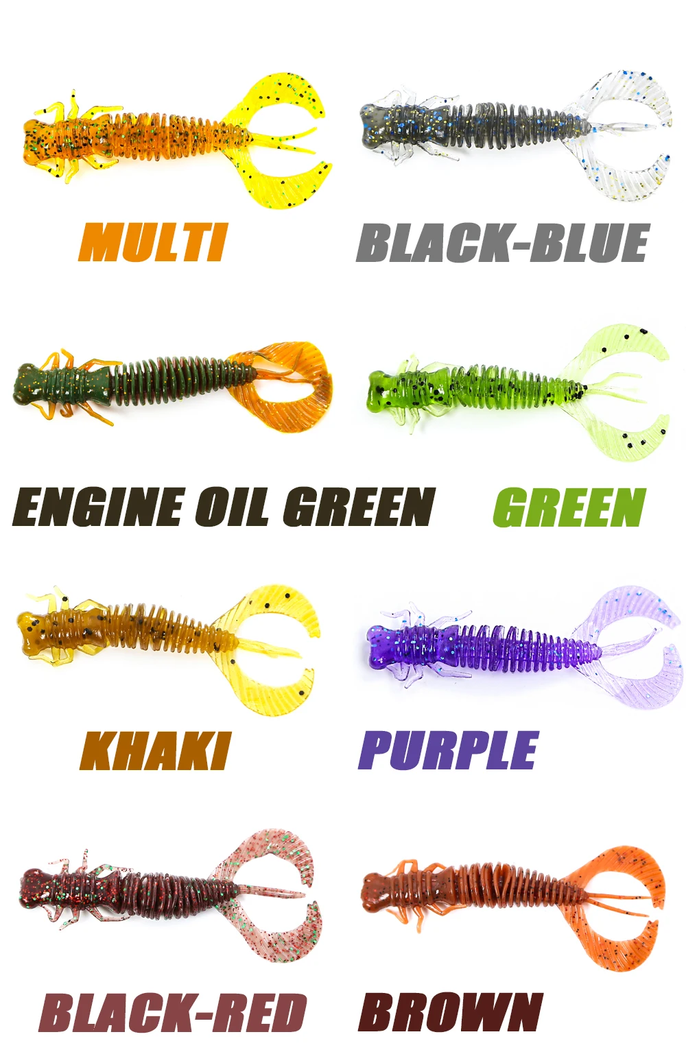 B&U Larva Weichköder 51/63/76/88/100 MM Künstliche Köder Angelwurm Silikon Bass Forelle Minnow Swimbait Jigging Plastikköder – Detail 11