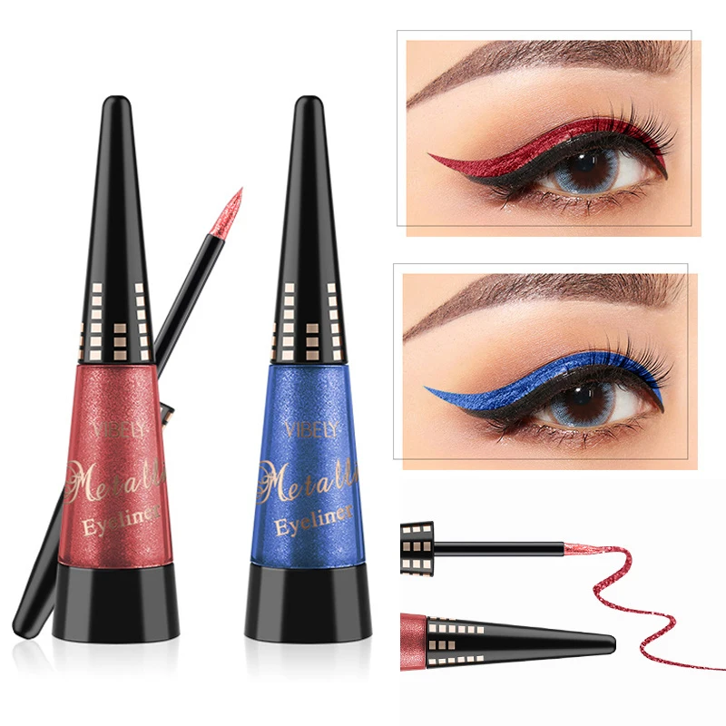 

Glitter Eyeliner Liquid Pen Colorful Eyes Make Up Quick Dry Waterproof Professional Delineador White Green Red Eye Liner Pencil