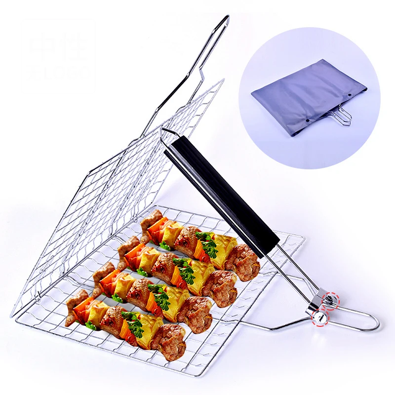 Portable-Stainless-Steel-BBQ-Barbecue-Grill-Basket-With-Removable-Handle-for-Fish-Vegetables-Steak-Outdoor-BBQ