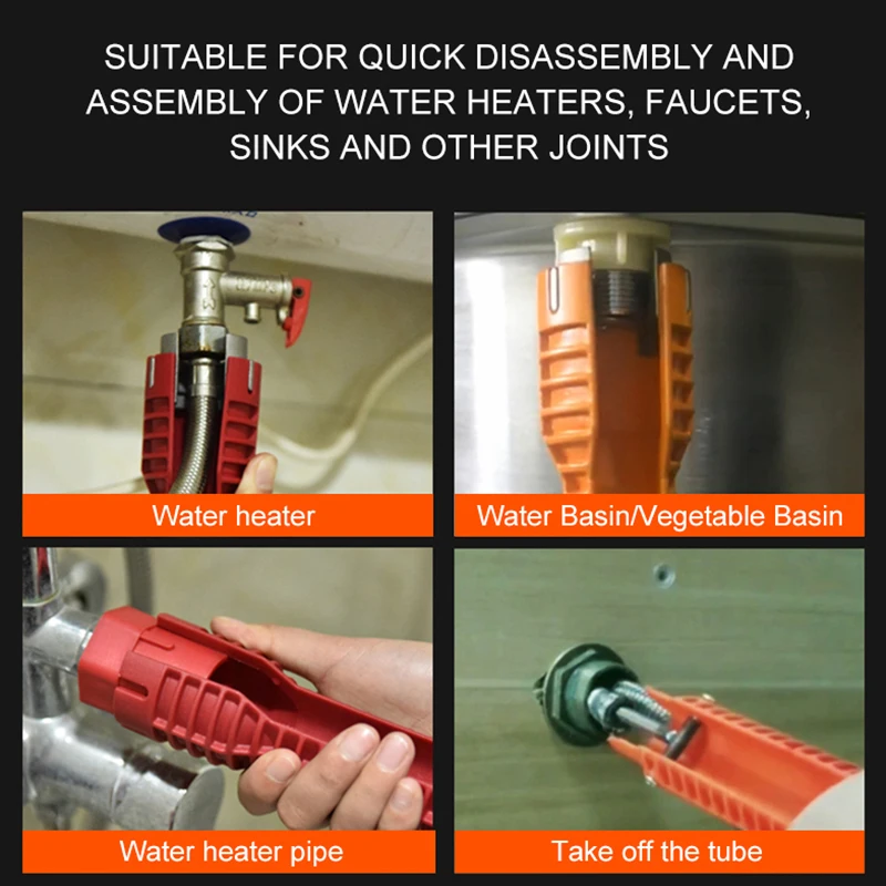 Bathroom wrench faucet installation tool multifunctional household plumbing kitchen faucet repair and removal tool EL405433