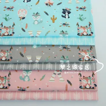 

160cm*50cm fox arrow cotton fabric DIY bedding quilting apparel dress patchwork fabric kids handwork curtain decor cloth
