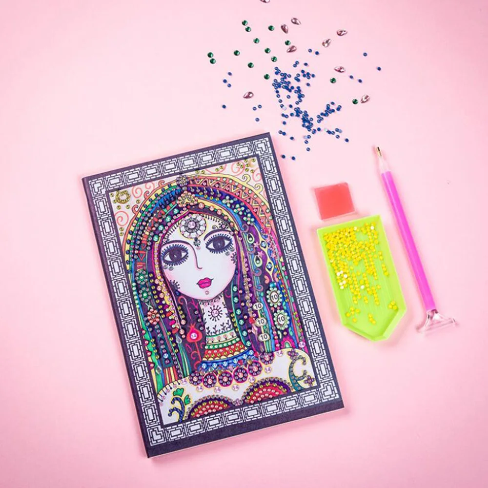 5D A5 блокнот DIY мультфильм животное в форме алмазов картина дневник вышивка Алмазная вышивка крестиком Рождественский подарок LK039