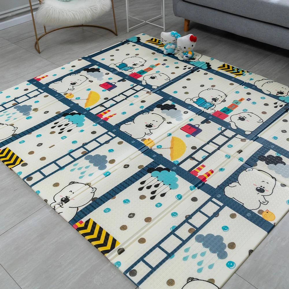 Double-sided Baby Play Mat Soft Rugs Kids Carpets Toys Developing Playground 