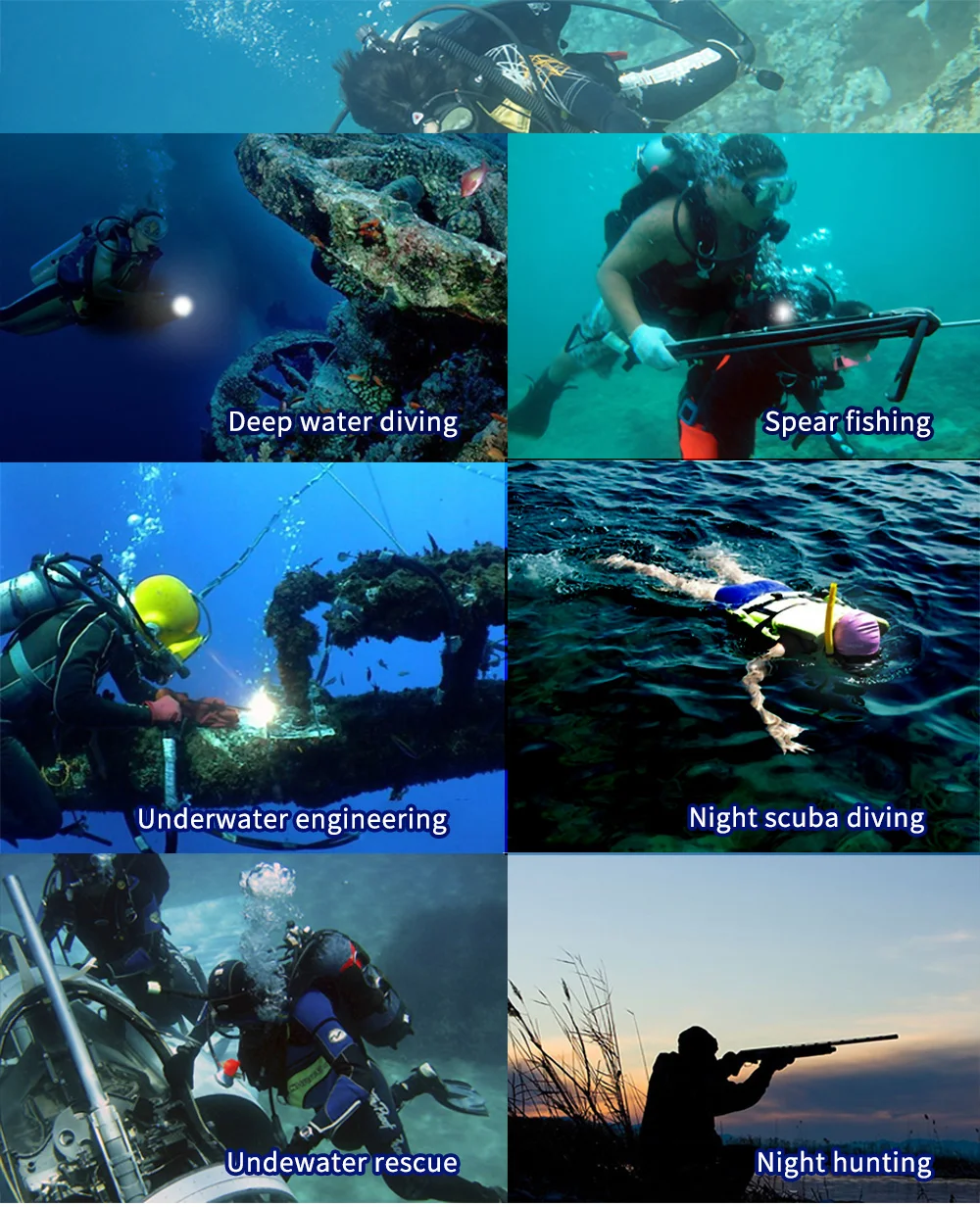 Lanterna de Mergulho Subaquática à Prova Archon Cree 3000lm Led Mergulho Luz Dunderwater Água 100m Subaquático D33 Xm-l2 u2 15 Arco-lanterna de mergulho modelo d33 cree drive