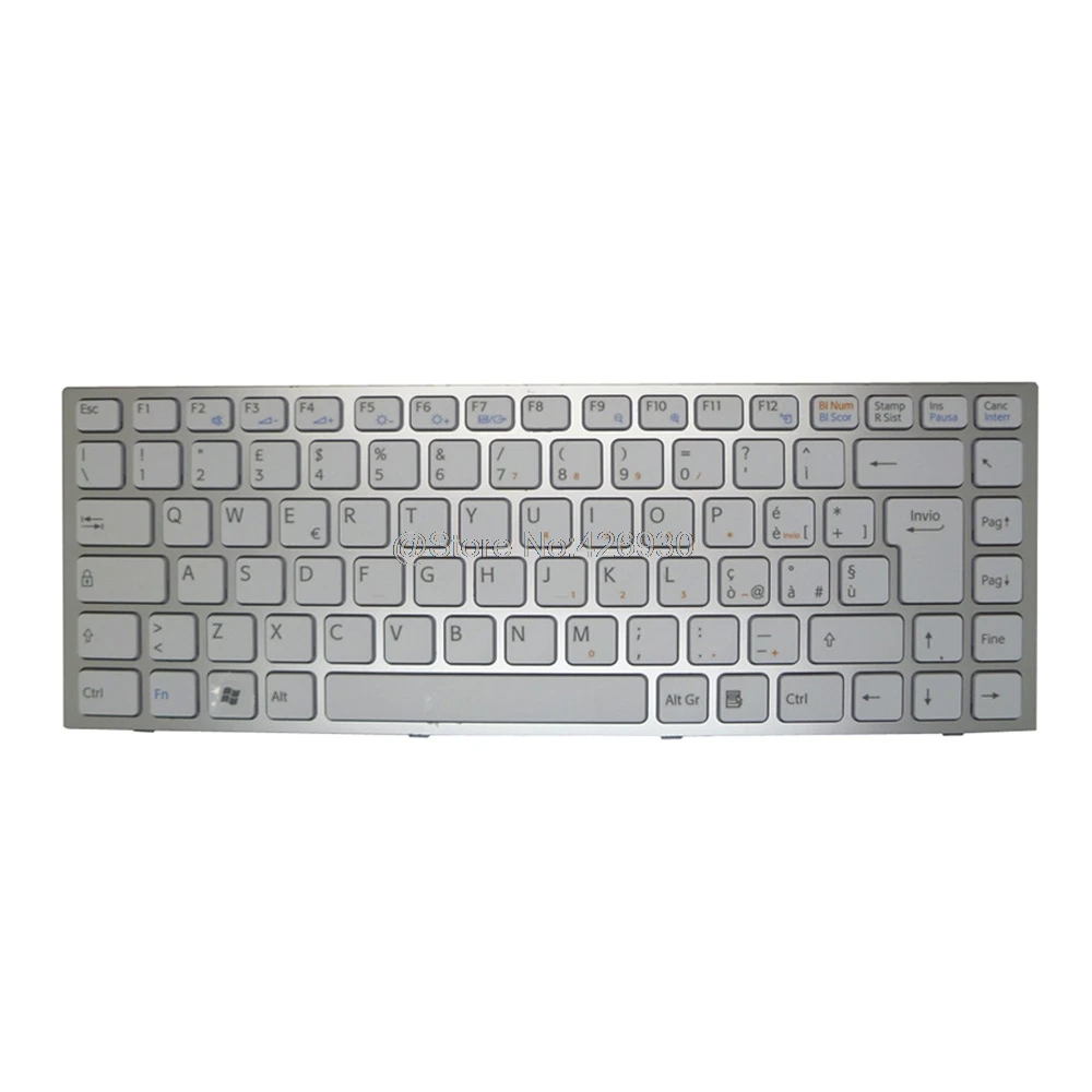 Клавиатура для ноутбука SONY VAIO VPC-S VPCS VPCS1 9Z.N3VSQ.50E 148778241 AEGD3I00020 итальянская Белая с