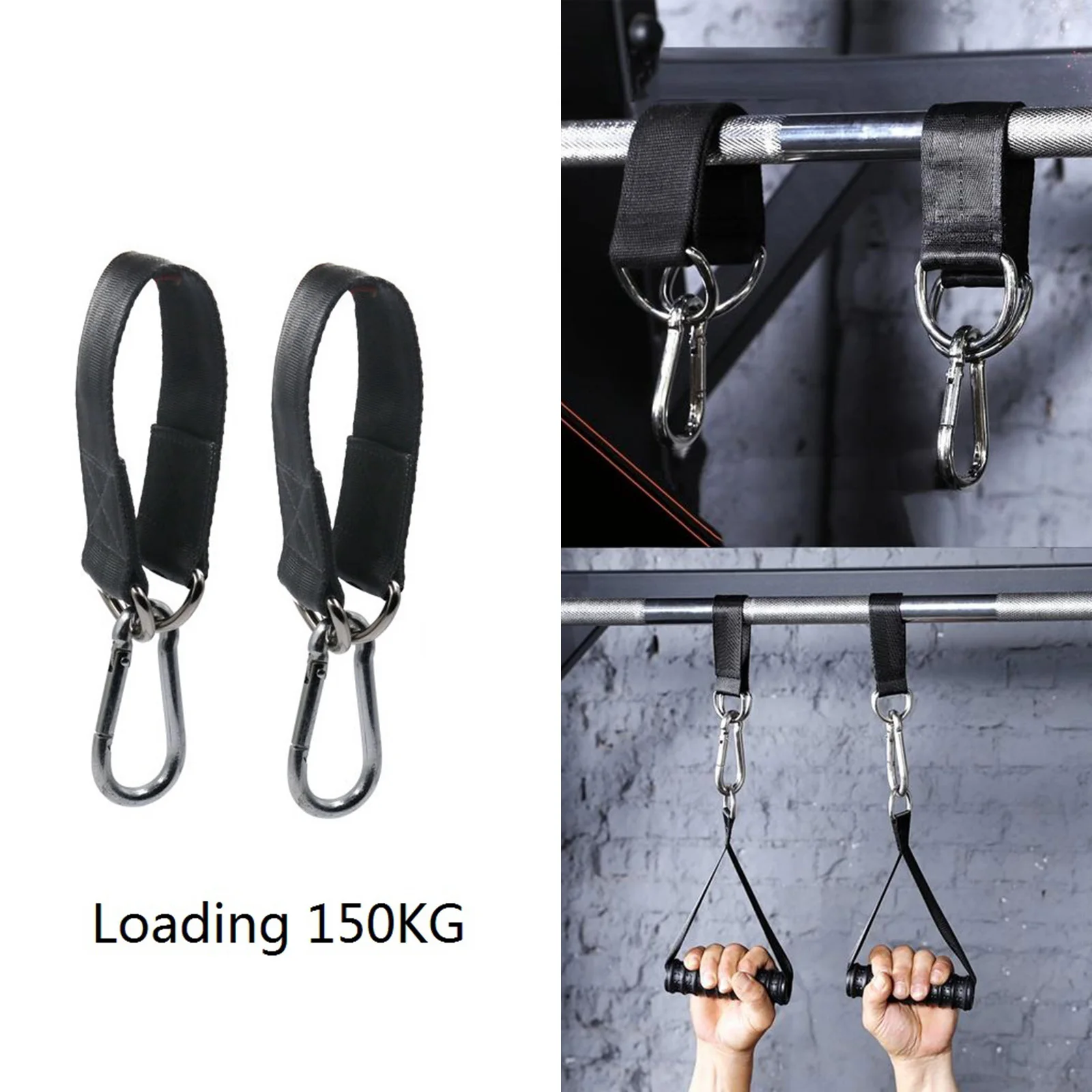 150 Kg Hanging Straps Kit for Swings Gym Hanging Straps with D- Hooks