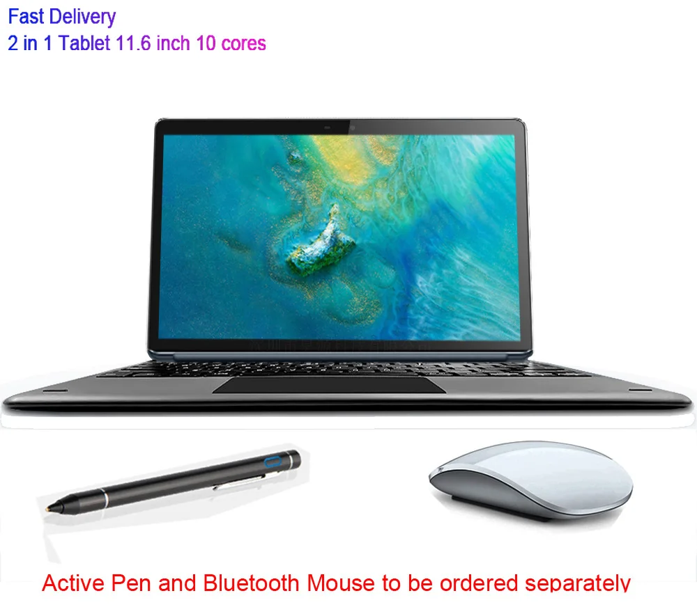K20 s 2 in 1 Tablet 11.6 inç dizüstü 1920*1080 128GB ROM tip-c Tablet 4G lte klavye rusça İspanyolca dil