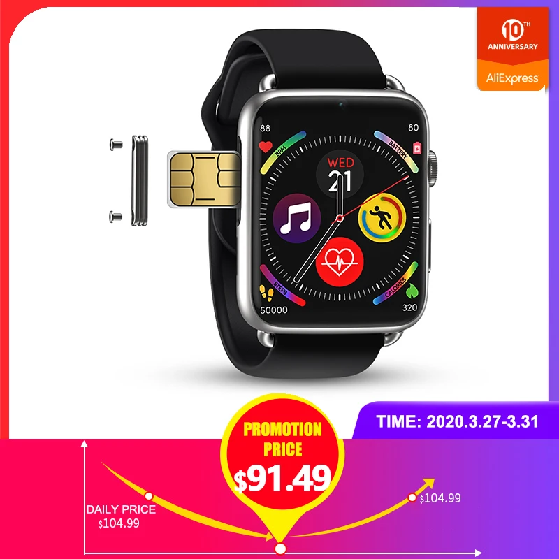 DM20 4G Смарт часы с поддержкой sim карты 3 ГБ + 32 1 88 дюйма IPS экран GPS Wifi 780 мАч Li Battery