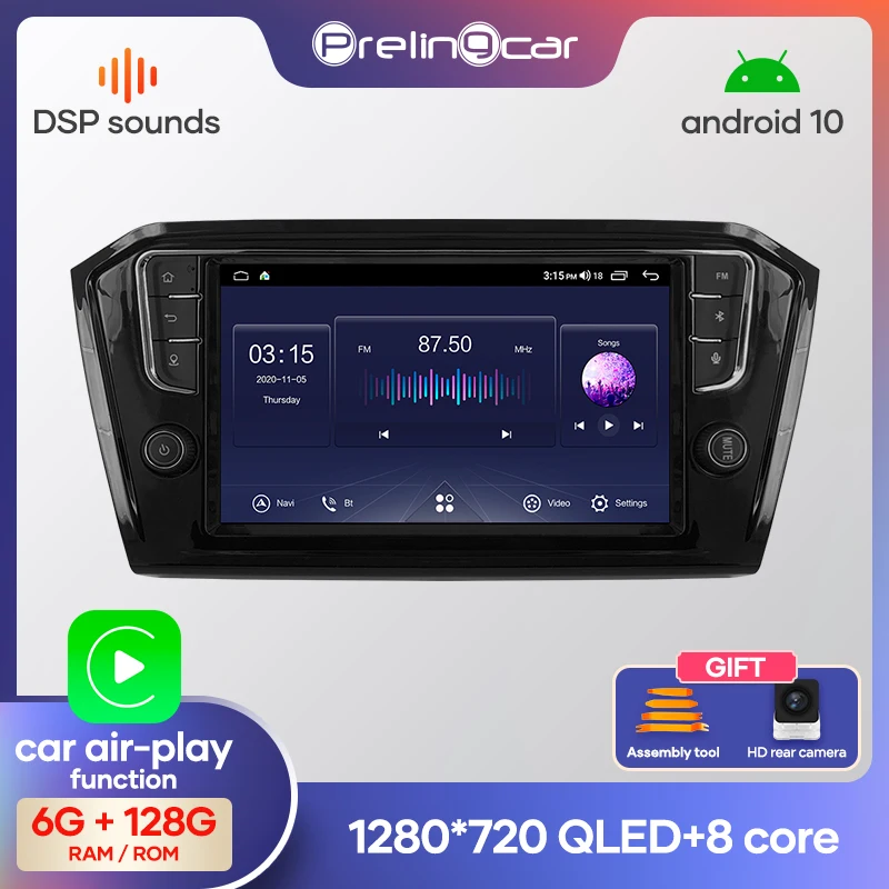 Система Android 10 0 автомобильный сенсорный экран IPS стерео для VolksWagen B8 Magotan passat player с