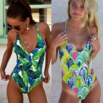 

Sexy One Piece Swimsuit Women 2020 Summer Beachwear Backless Padded Swimwear Women Bathing Suits Bodysuit Monokini Bikini Mujer