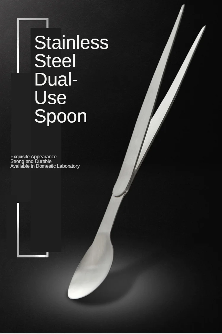 Tasting Spoon Stainless Steel 304 Tweezers Chef Dual Dishes Taste scoop  Dual Function Spoon Korean cooker Spoon gadget