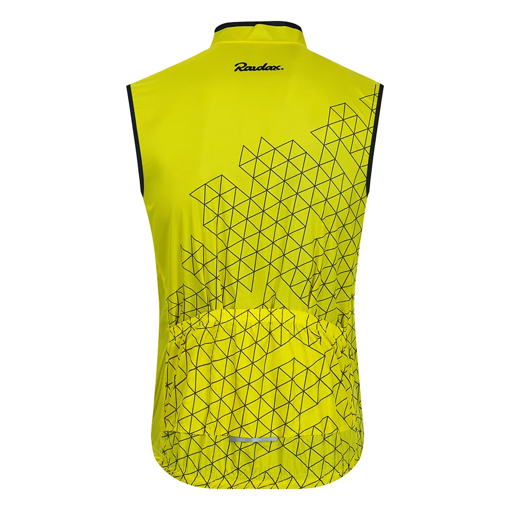 Cycling Vest Fluorescent Yellow Sleeveless Reflective