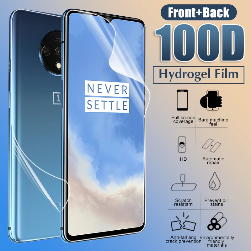100D передний Задний защитный Гидрогелевая пленка для Oneplus 7T 7 Pro 6 6T 5 5T полное
