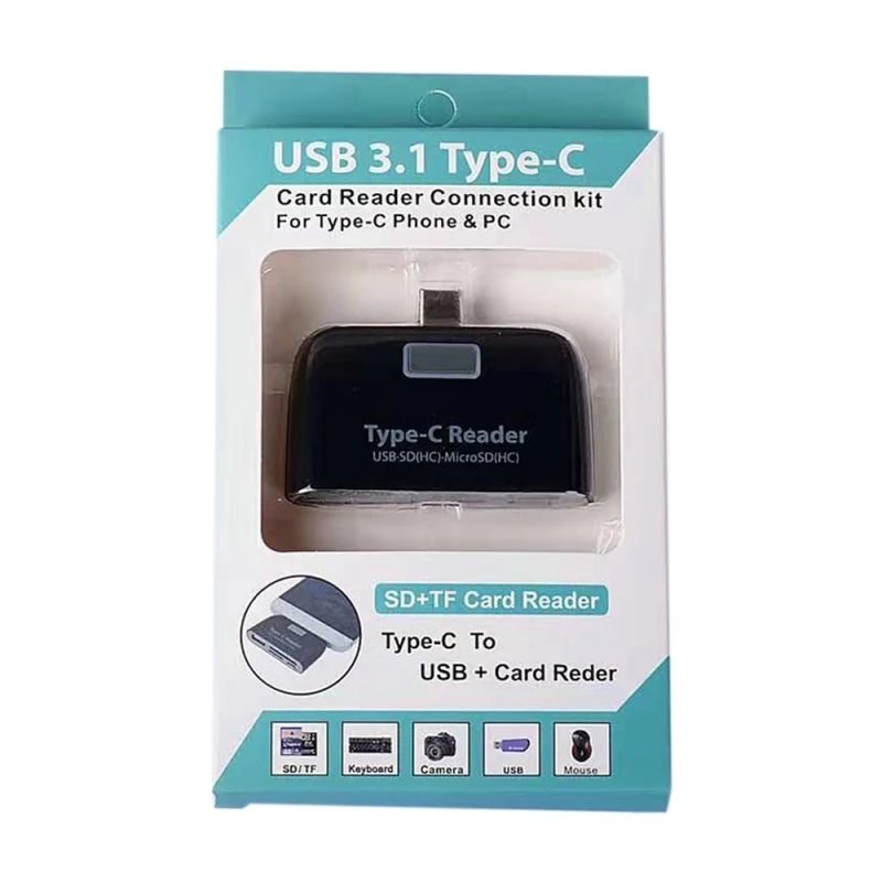 New Multi-function Usb 3.1 Memory Card Adapter Type C Usb-c Tf Sd Otg Card Reader For Mac-book Phone Tablet Readers Letters