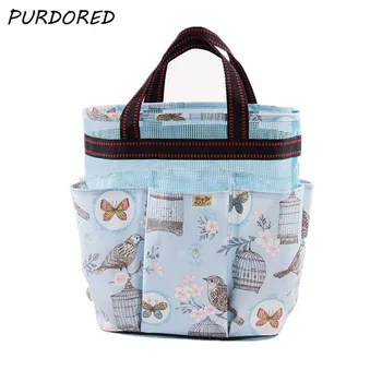 

PURDORED 1 Pc Large Capacity Mesh Bath Bag Portable Quick Dry Travel Shower Handbag for Bathroom Beach Makeup Bags Neceser