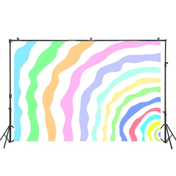 

Photography Backdrop Hand Drawn Circular Stripes Background Newborn Baby Child Photo Props Valentines Day Decorations US-29