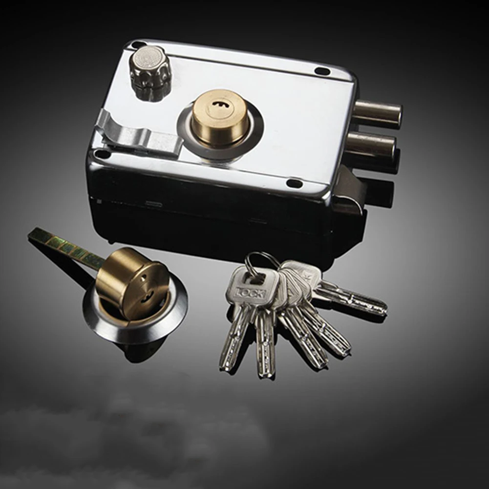 

Universal Professional Heavy Duty Bedroom Smooth Stainless Steel Door Lock Anti-theft Accessory Home Security Multiple Insurance