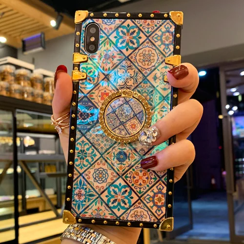 11 Квадратный чехол для iPhone 6 7 8 8Plus X XR XS MAX Модный женский стиль Blu ray Чехол для мобильного телефона samsung S8 s9 plus note 8 9 - Цвет: 11
