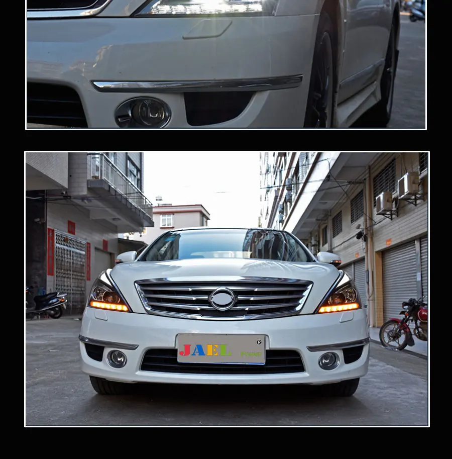 Светодиодный фонарь для Nissan Teana 2009-2012Year светодиодные фары DRL ходовые огни Биксеноновые противотуманные фары