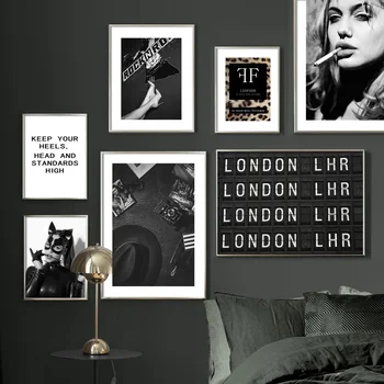 

Fashion Rock Girl Super Modern High Heels Wall Art Canvas Painting Nordic Posters And Prints Wall Pictures For Living Room Decor