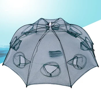 

Strengthened 4-20 Holes Automatic Fishing Net Shrimp Cage Foldable Crab Fish Trap Cast Net Cast Fishing Network Hot