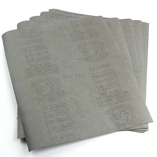 

Drop Shipping 9"x11" 5pcs sheets Sandpaper 3000 Grit Waterproof Paper Wet/Dry Silicon Carbide