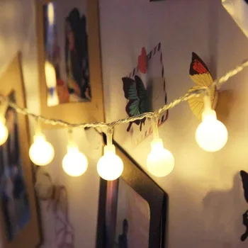 

1.2M 3M Globe String Light Battery Operated Starry Light LED Ball Fairy String Light for Wedding Xmas Party Home Indoor Decorati
