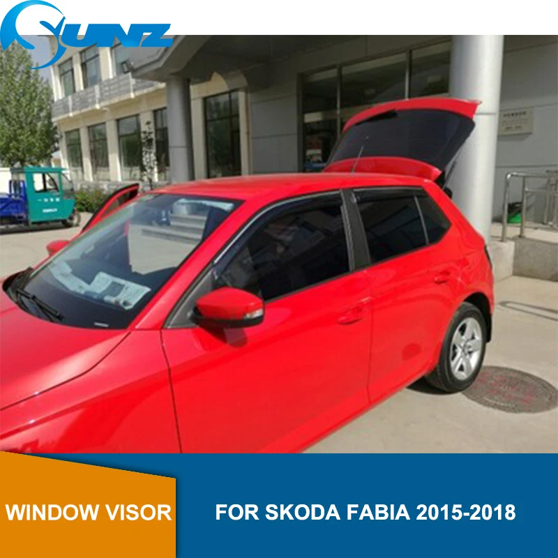 Дефлекторы боковых окон для Skoda FABIA оконный козырек вентиляционные шторы Защита от солнца и дождя SUNZ