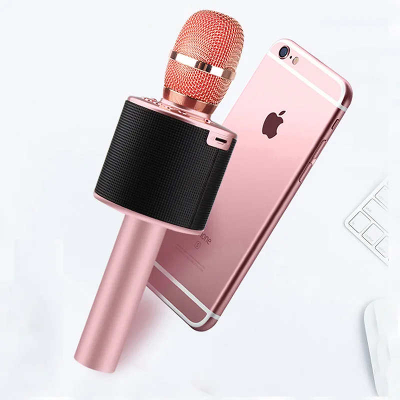 

Hot Sales-L666 Colorful Lights Dazzle Wireless Bluetooth Microphone Stage Horse Race Lamp Mobile Phone Handheld Microphone K Son