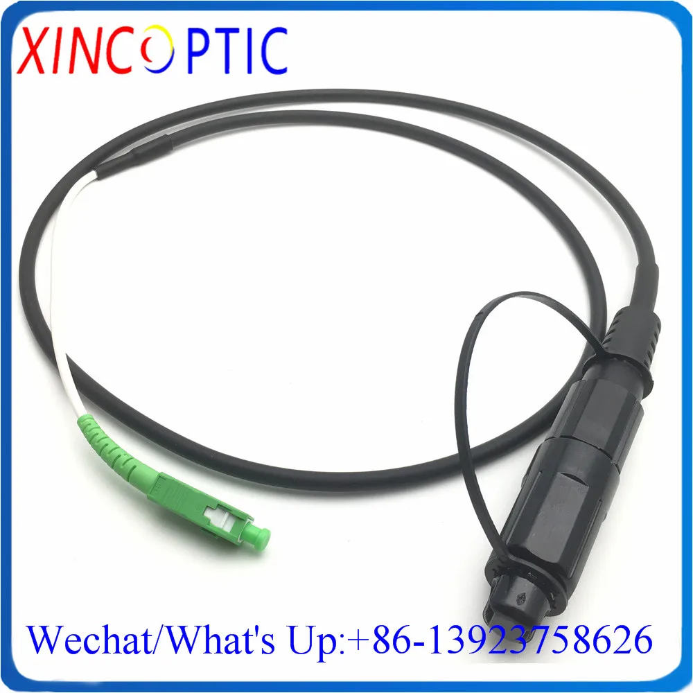 

IP67 Huawei Corning Mini SC/APC to SC/APC Waterproof 2Mtr Fiber Optic Patch Cord Black Cable Test SM SCAPC Connector OptiTap