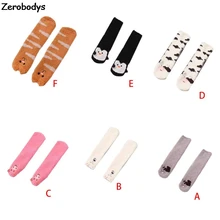 Милые женские зимние носки без пятки средней длины для девочек; домашние утепленные тапочки; носки-тапочки для сна