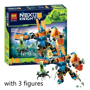 

517pcs Nexoe Knights Tech Wizard Showdown Clay High-tech Armoured Ares Mech Building Blocks Nexus Toys