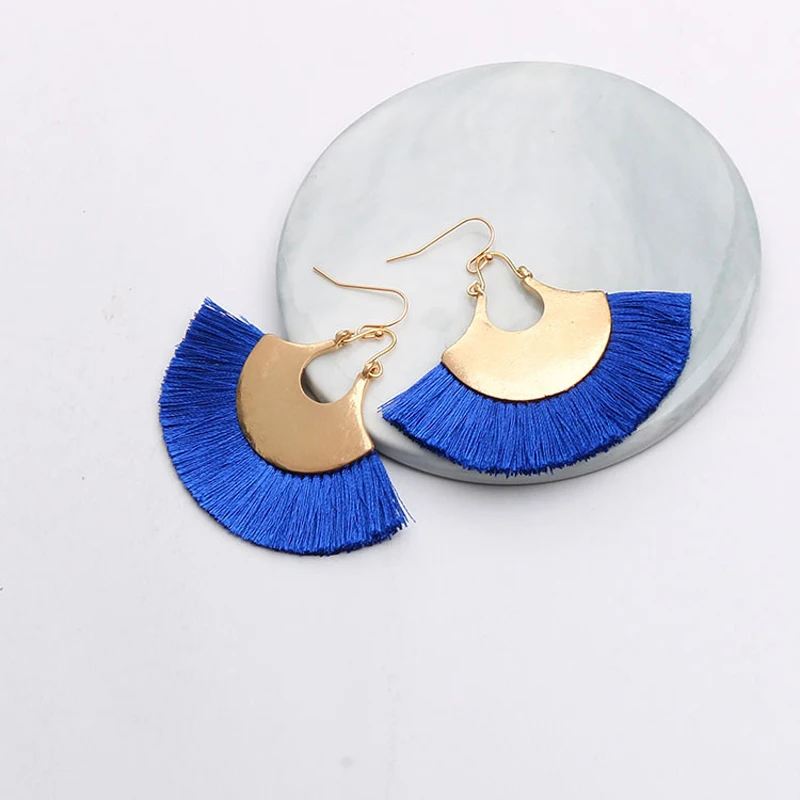 

QTWINDY Bohemian Tassel Earrings for Women 2019 Boho Drop Dangle Earrings Pendientes 2019 Brincos Wedding Statement Earrings