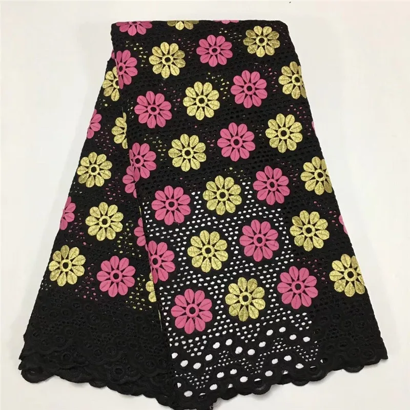 5 ярдов швейцарская кружевная ткань последние с крупным бисером вышивка африканские хлопчатобумажные ткани швейцарская вуаль кружева популярный Дубай Стиль 12L0928