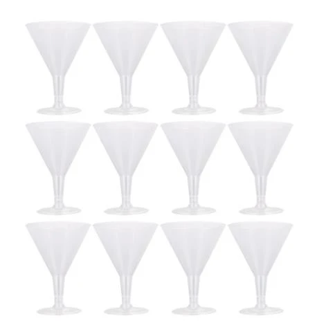 12pcs Plastic Disposable Martini Glasses Plastic Martini Glasses Martini  Glasses Plastic Disposable Christmas Martini Glasses - AliExpress