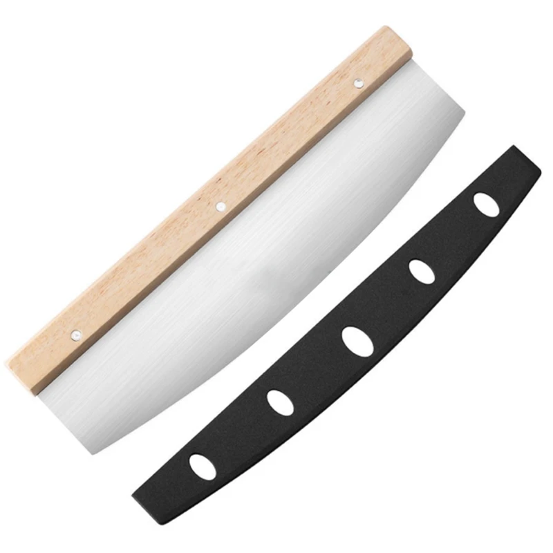 Pizza Cutter Stainless Steel Wood Handle Cake Bread Round Knife Baking Tools | Дом и сад