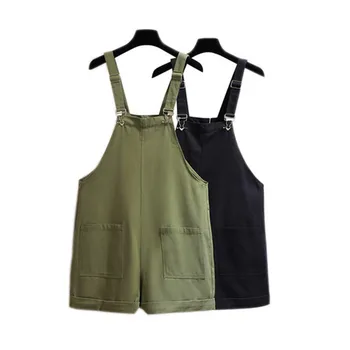 

LISM 2019 New Summer Korean Version of The Age-old Tibetan Meat Bib Loose Work Piece Siamese Shorts 150Kg Large Size Overalls