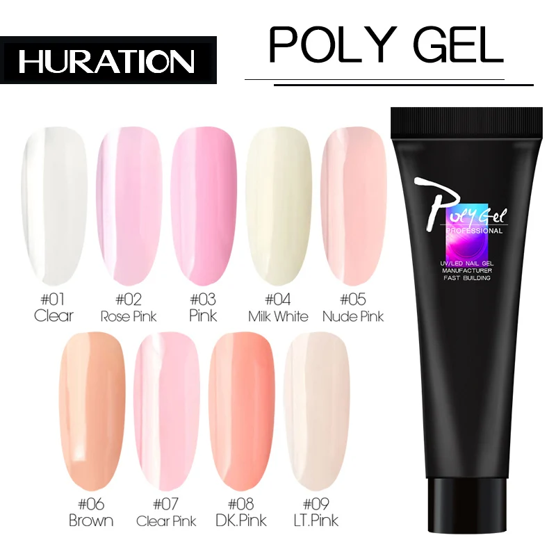 

Huration 11g Poly Gel Nail Extension Crystal Jelly Extension Polygel Nail Gel UV LED Solution Gel Jelly Acrylic Builder Gel