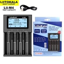 2021 nova liitokala Lii-M4 18650 carregador display lcd universal capacidade de teste carregador inteligente para 26650 18650 21700 aa aaa etc 4slot