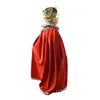 Cool Red Kids Boy Girl King Children Cosplay Cloak Cape Sceptre Prince Crown Birthday Party Cosplay Halloween Costume for Kids ► Photo 3/6