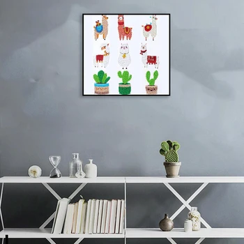 

DIY 5D Diamond Painting Kit for Adults Diamond Art Kit,Paint with Diamonds Embroidery Painting Cross Stitch - Alpaca
