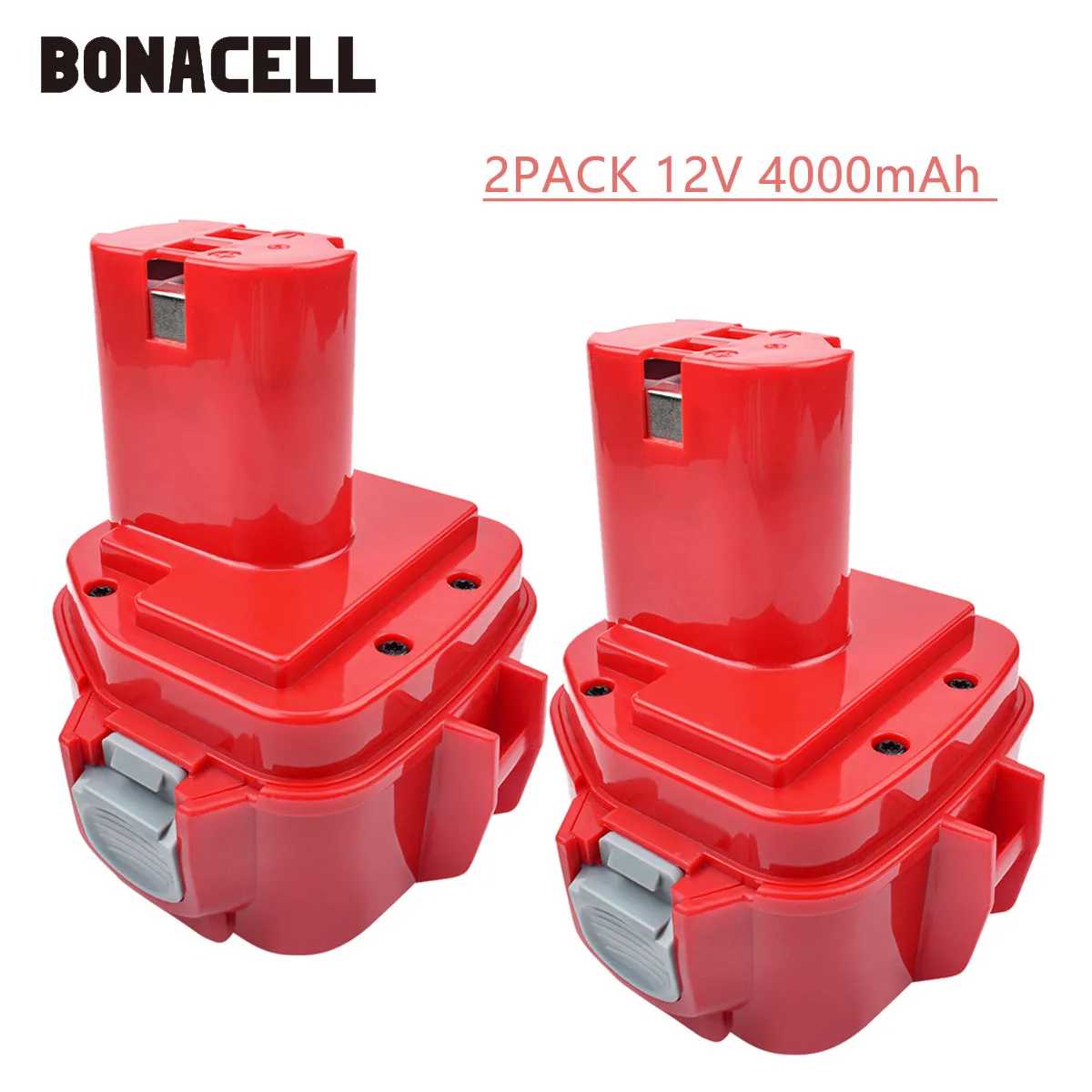 Bonacell 12v 4000 мА/ч, сменный никель-металлогидридный аккумулятор Батарея для Makita 1220 PA12 1222 1233S 1233SA 1233SB 1235 1235A 1235B 192598-2 L30 - Цвет: 2PACK  4.0Ah
