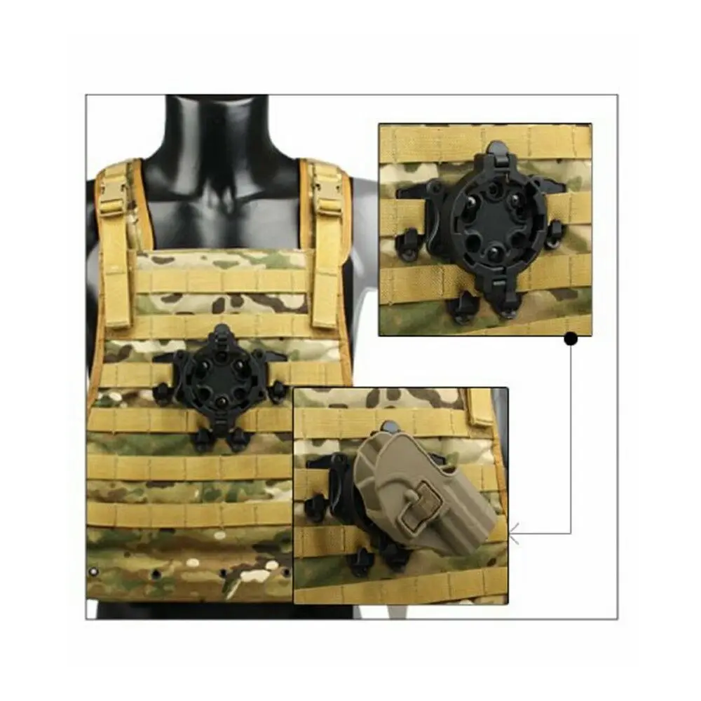 Тактический Molle пистолет кобура крепление Быстрый разъединитель комплект QD кобура Платформа-адаптер 1 Женский/Мужской Для охотничьих аксессуаров