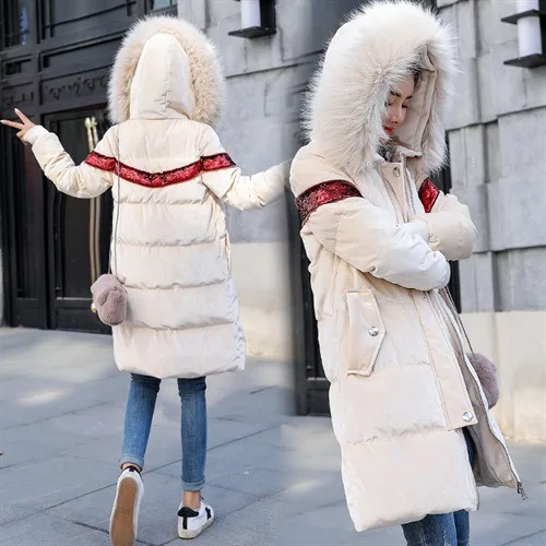 

Over-the-Knee Long down Jacket Cotton-padded Clothes Women's 2018 New Style Winter Dongdaemun Students Thick NIS Cotton-padded J