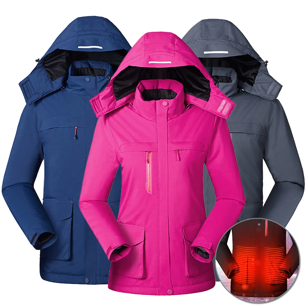 

Warmer Men Women USB Electric Heated Coat Jacket Hooded Heating Vest Winter Thermal Comfortable Optional Style