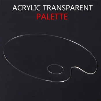 

1pcs Clear Acrylic Paint Palette Drawing Tray Artist Paint Color Mixing Palette Pigment Tray for Oil Watercolour Painting Tool