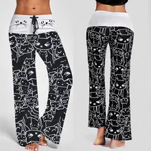^^Best Offers Women Casual New Fashion Cat Prints Drawstring Pants Female Loose Long Comfortable Caual Polyester Trousers ^^Best Offers Women Casual New Fashion Cat Prints Drawstring Pants Female Loose Long Comfortable Caual Polyester Trousers